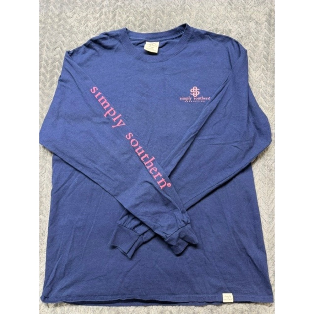 Simply Southern Golden Retriever Dog Graphic Long Sleeve Tee Large 0617